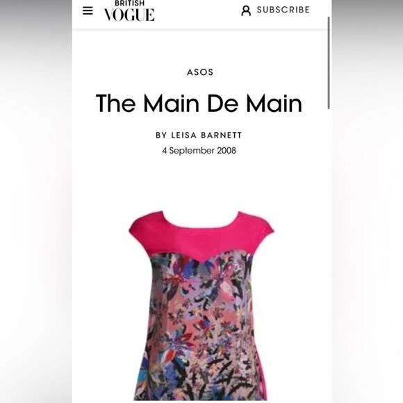 NICOLA DE MAIN Sleeveless Floral Shift Dress Cocktail Wedding Size 8 - Picture 12 of 12